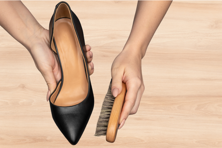 how to buff leather shoes