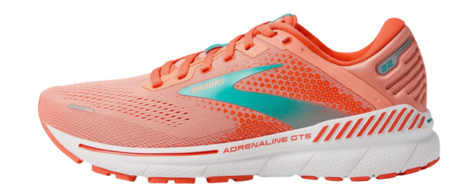 brooks adrenaline sneaker in orange