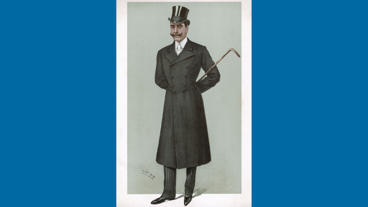 Victorian gentleman with pointy toe shoes